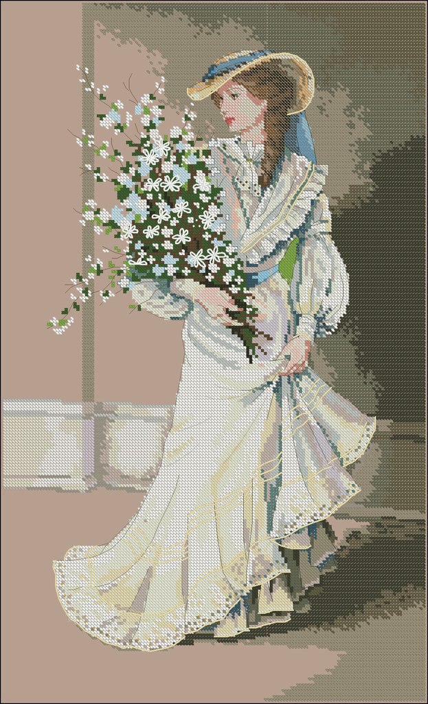 Вышивка крестом Портрет элегантности, схема №15377