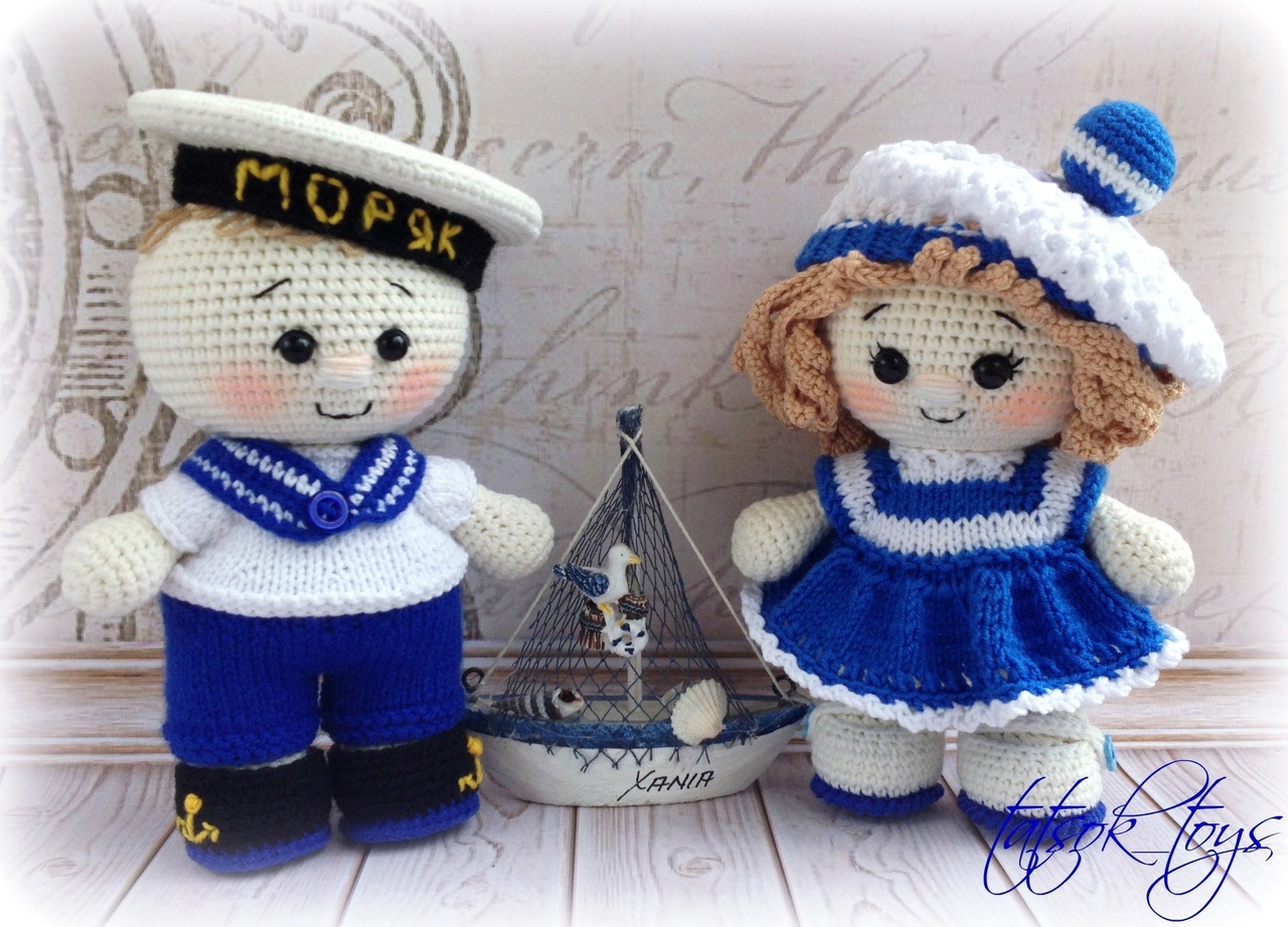 Амигуруми морячок схема