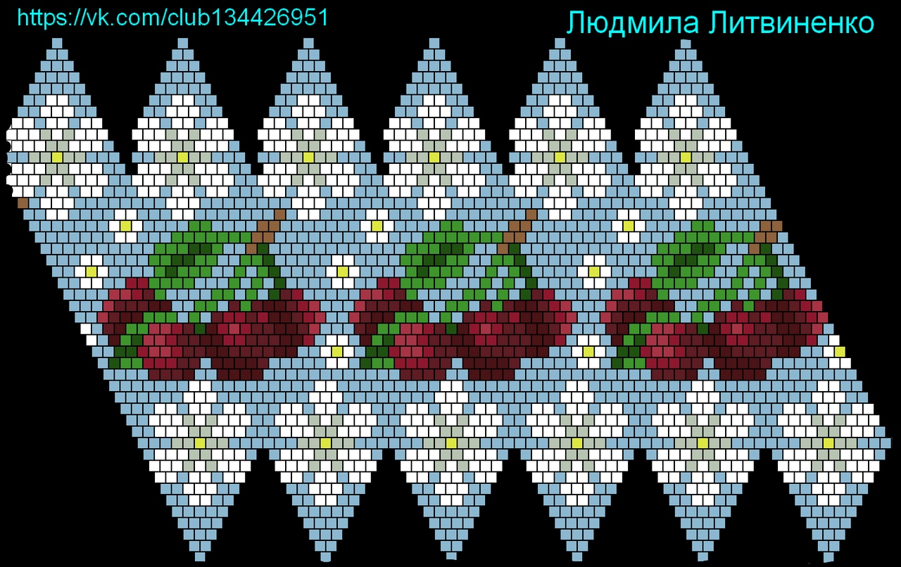 Схема оплетения яйца бисером гжель