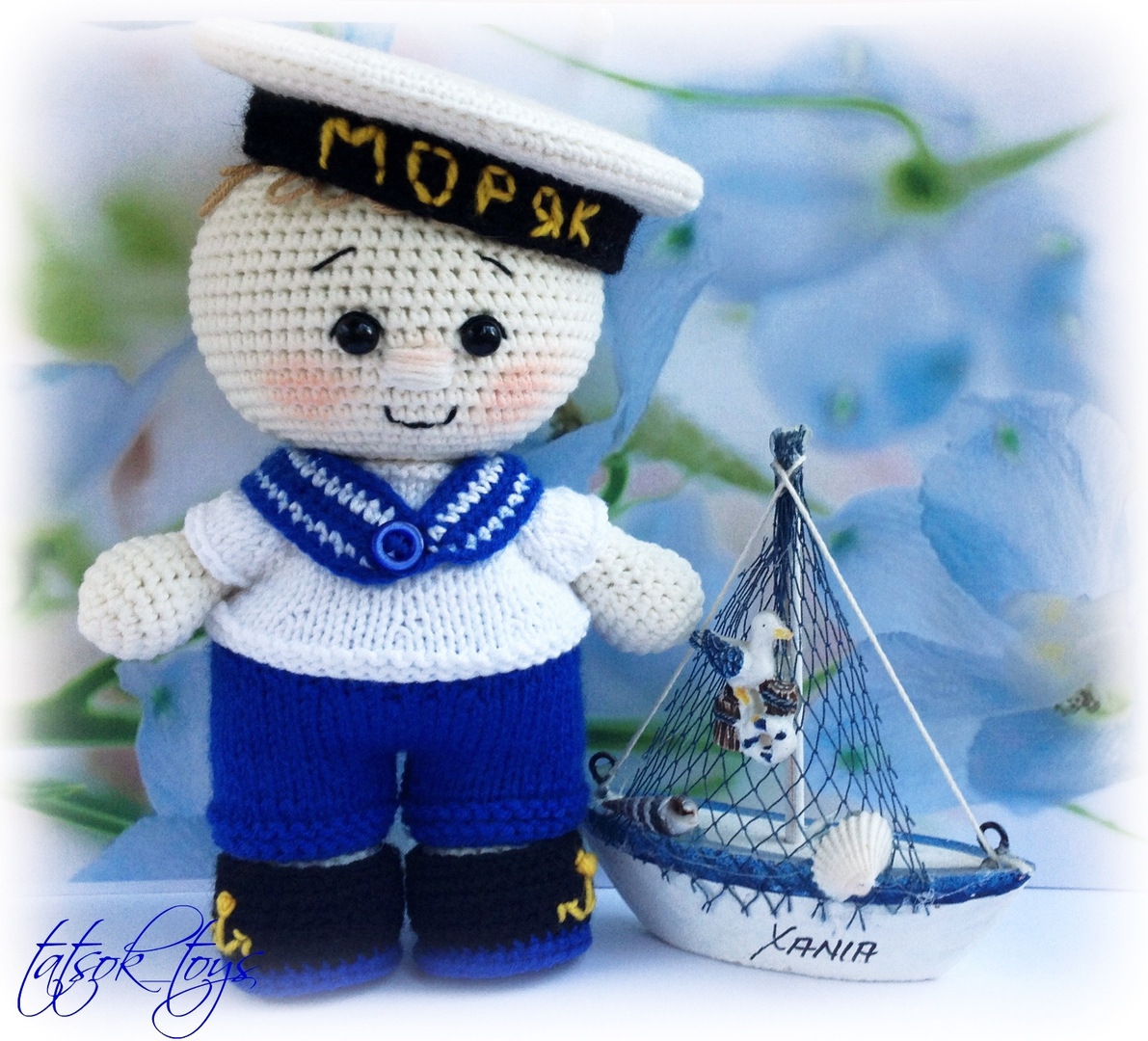 Амигуруми морячок схема